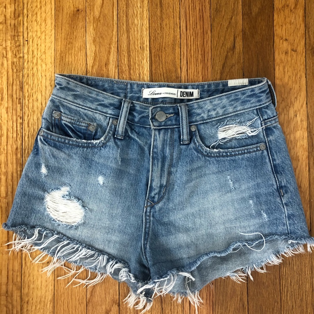 Lovers&Friends high waist Denim cutoffs shorts